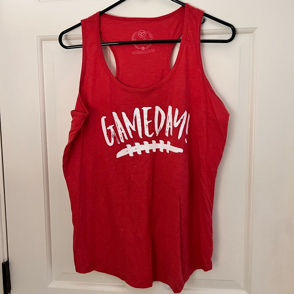 Red tank top “GameDay” size Large